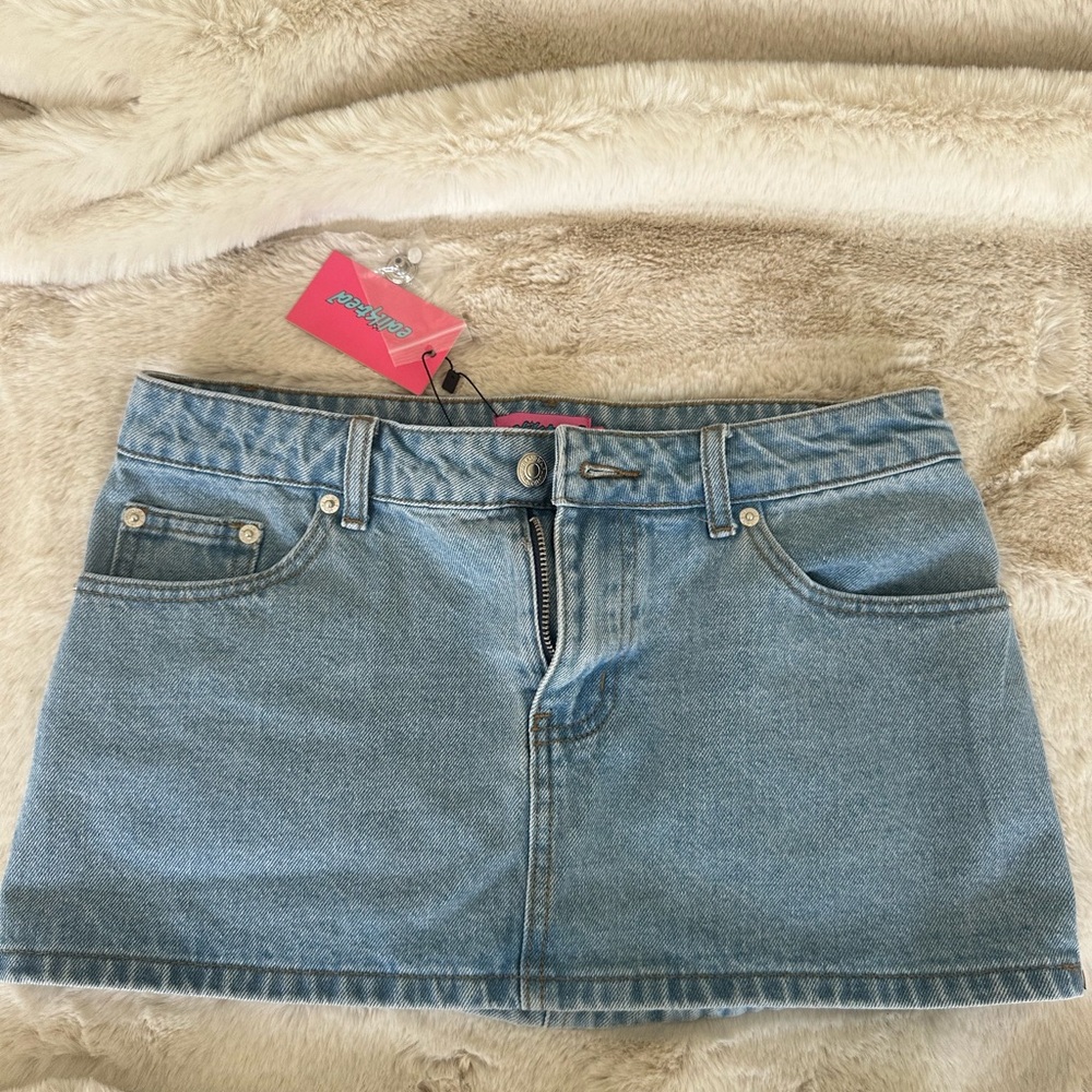 Edkited Denim Mini Skirt